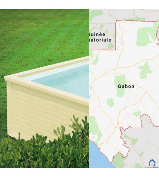 Libreville Gabon container piscine 5M25x2M55x1M26 Afrique centrale