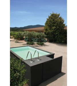 Boudry canton de Fribourg container piscine mobile 5M25x2M55x1M26