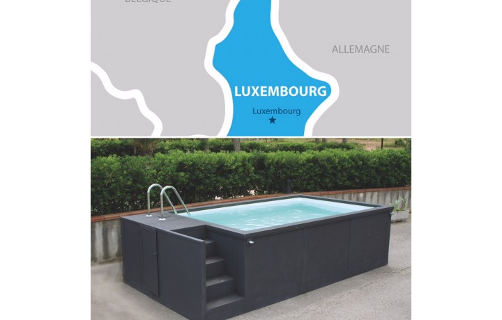 Redange Luxembourg Container piscine mobile 5M25x2M55x1M26