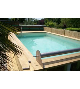 Montage piscine en bois 8Mx4Mx1M30 rectangulaire