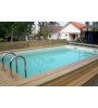 Kit piscine en bois 12Mx4Mx1M30 rectangulaire
