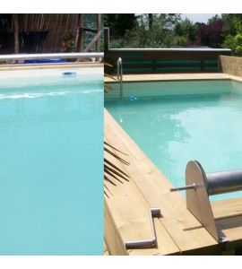Kit piscine en bois 12Mx4Mx1M30 rectangulaire