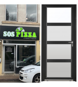 Transformation facade en aluminium SOS PIZZA 38290 La Verpilliere