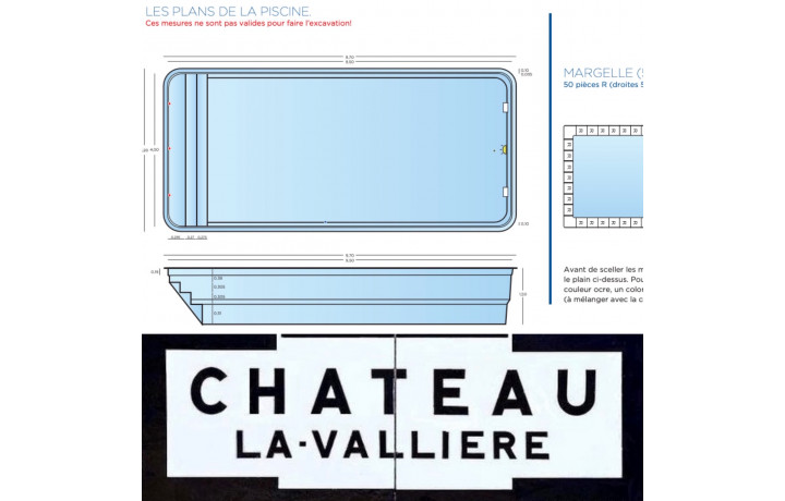 Coque piscine rectangulaire 9M50x4M20x1M50 Château-la-Vallière (37330)