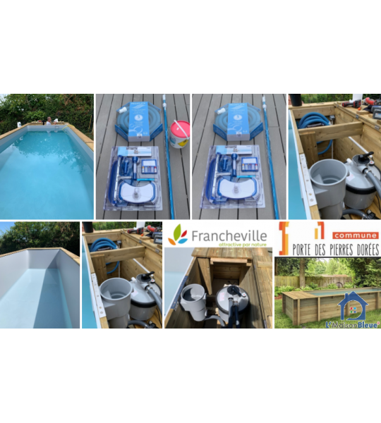 (69480) Anse Piscine bois en kit 6M20x2M50x1M33