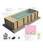 Kit piscine bois & coffre intégrés 6M20x2M50x1M33 (94320) Thiais