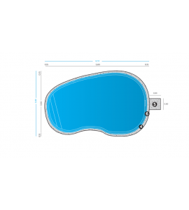 (71250 La Vineuse sur Fregande) Coque piscine 5M80x3M50x1M50 forme ovale