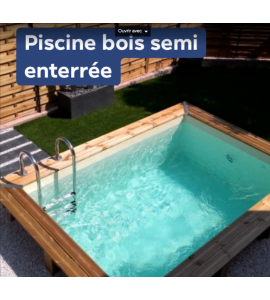 Espagne - piscine bois semi enterrée 4M85 x 2M87 x 1M33 (17480) Rosas