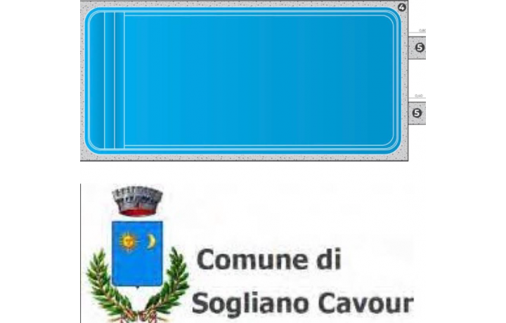 ✅  Piscine rectangulaire 9M70x4M20x1M50 (Sogliano Cavour) Italia