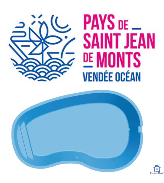 ✅ Piscine coque 5M80x3M50x1M50 forme ovale (85160) Saint Jean de Monts