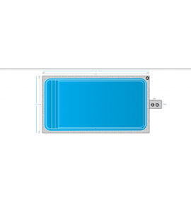 ✅ 8Mx4Mx1M50 piscine coque rectangle (42110) Feurs