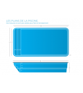 ✅ 8Mx4Mx1M50 piscine coque rectangle (42110) Feurs