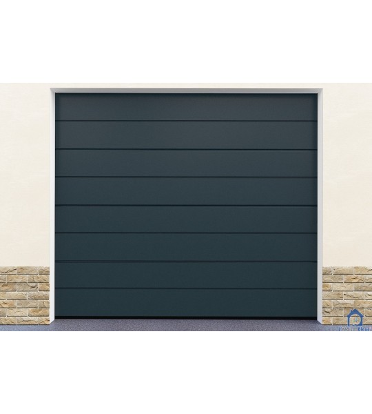 Installation porte garage gris