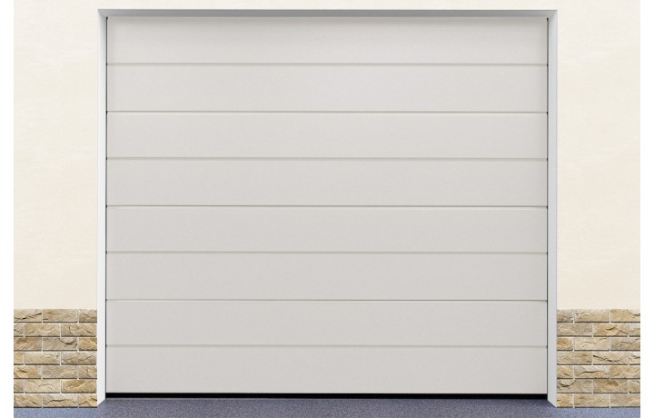 Installation porte garage blanc
