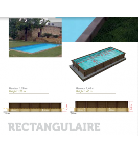 ✅ Kit piscine en béton 7M50x3M24x1M28 (Acier)